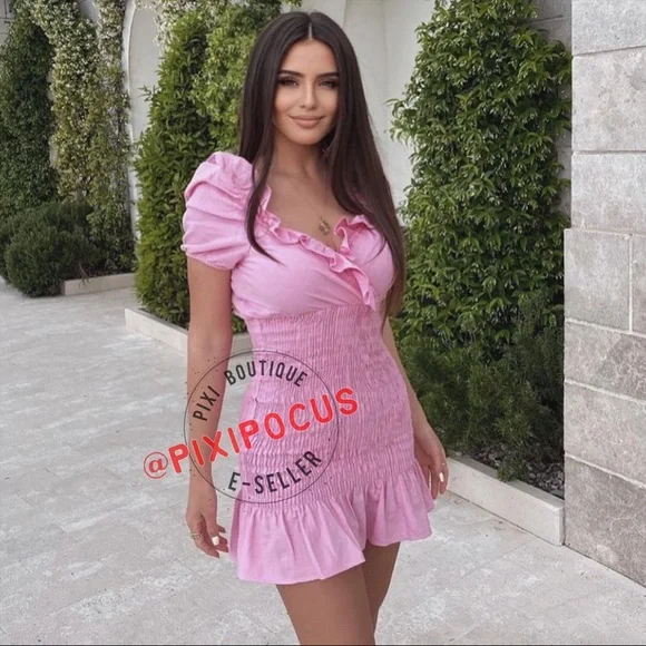 Zara | Dresses | Zara Linen Ruffle Dress Stretchy Pink | Poshmark Zara | Dresses | Zara Linen Ruffle Dress Stretchy Pink | Poshmark